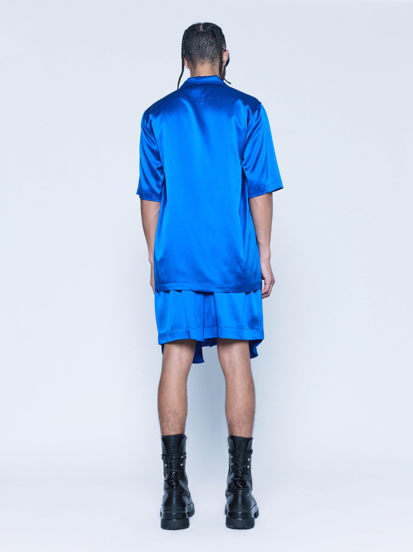 992 Cobalt Blue Silk Shorts Unisex
