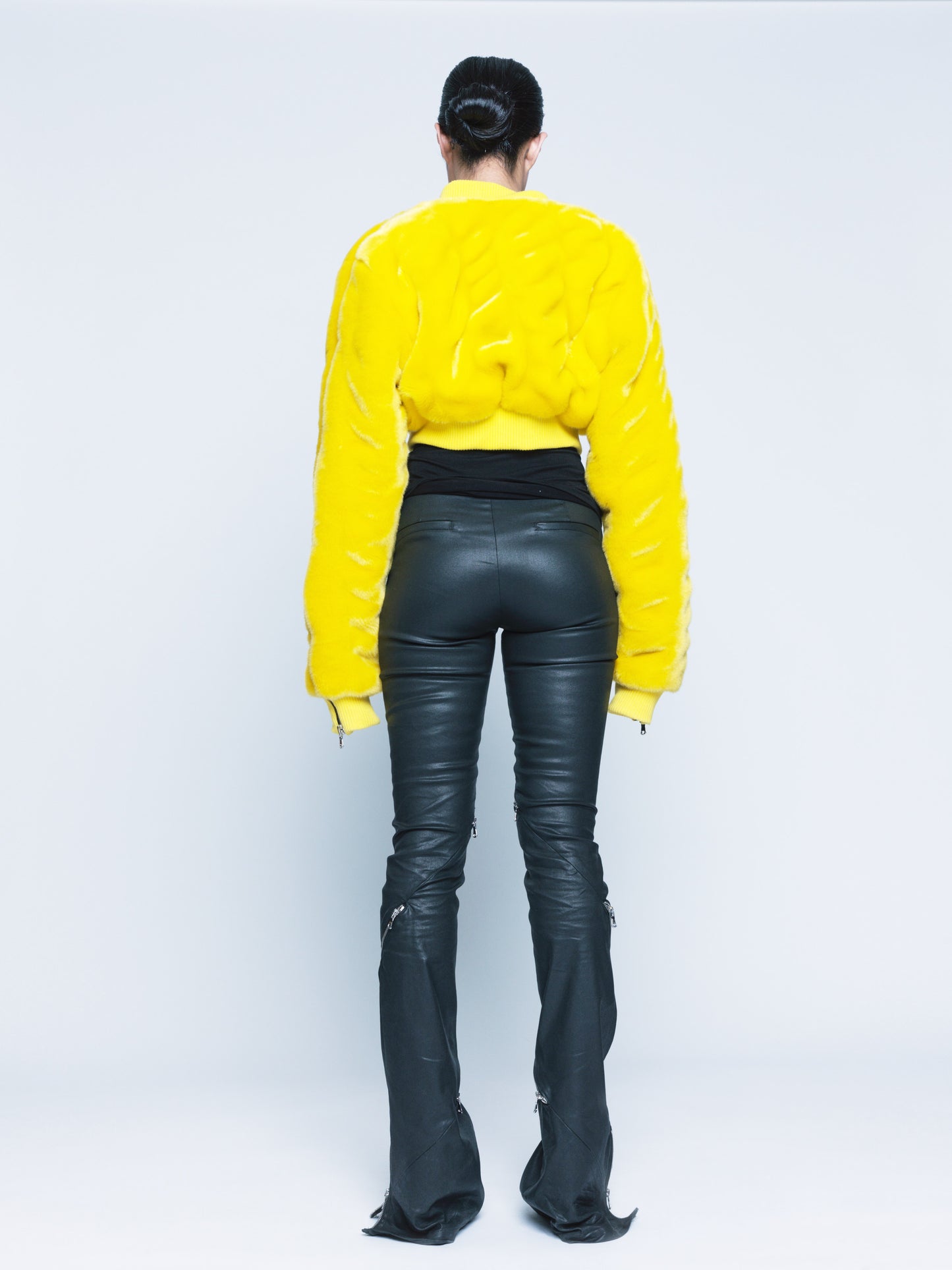 956 Faux Fur Zipper Bomber