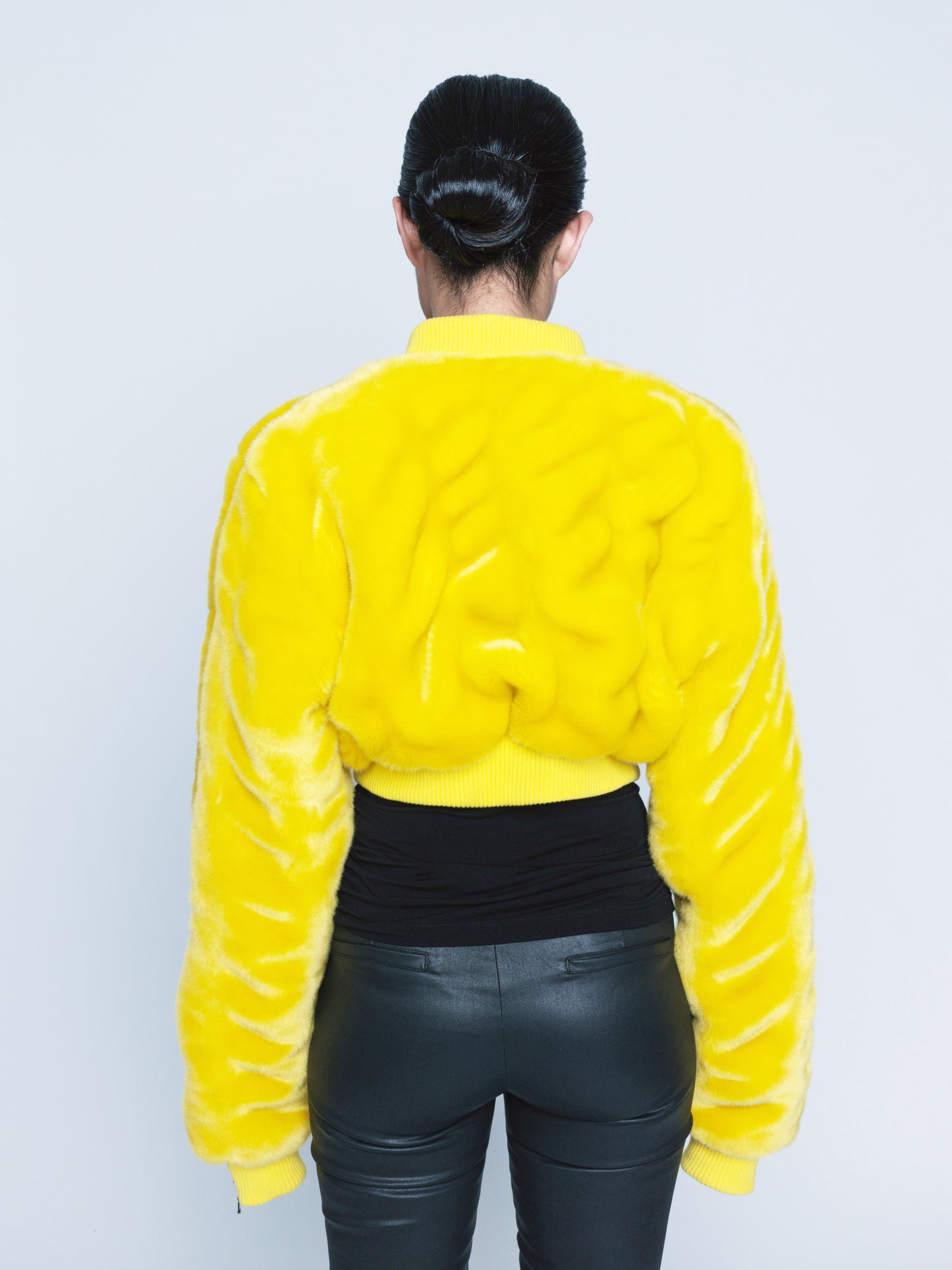 956 Faux Fur Zipper Bomber