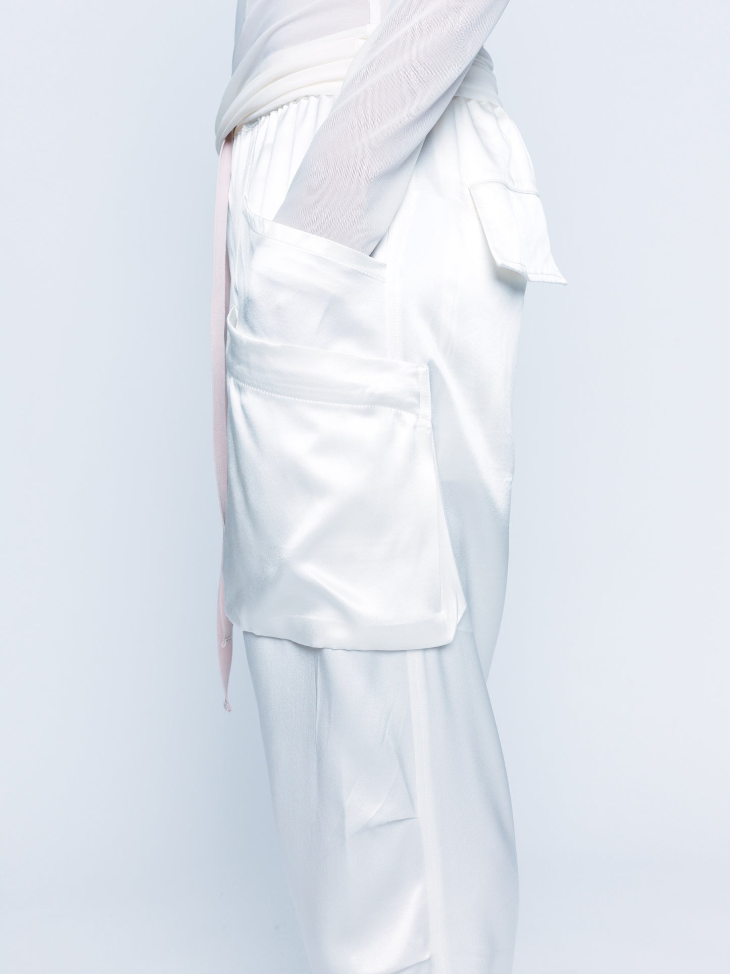 998 Off-White Silk Joggers Unisex