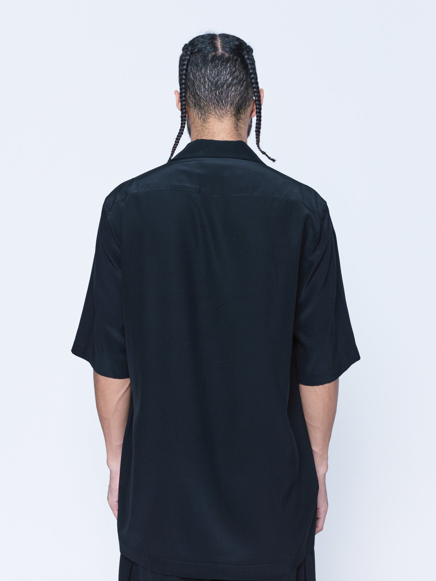 995 Matte Black Silk Cuba-Vera Shirt