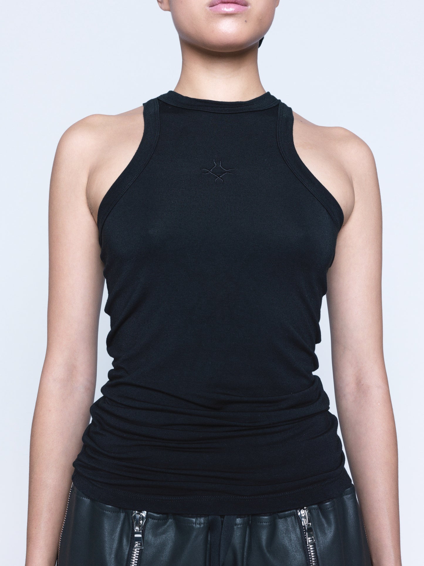 755 Black Embroidered Tank Top Unisex