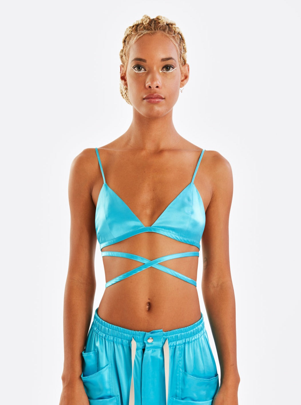 Wrap Bra-Top 990 Turquois